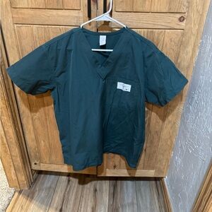 Forest Green Aviator Scrub   Top